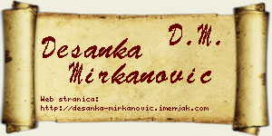 Desanka Mirkanović vizit kartica